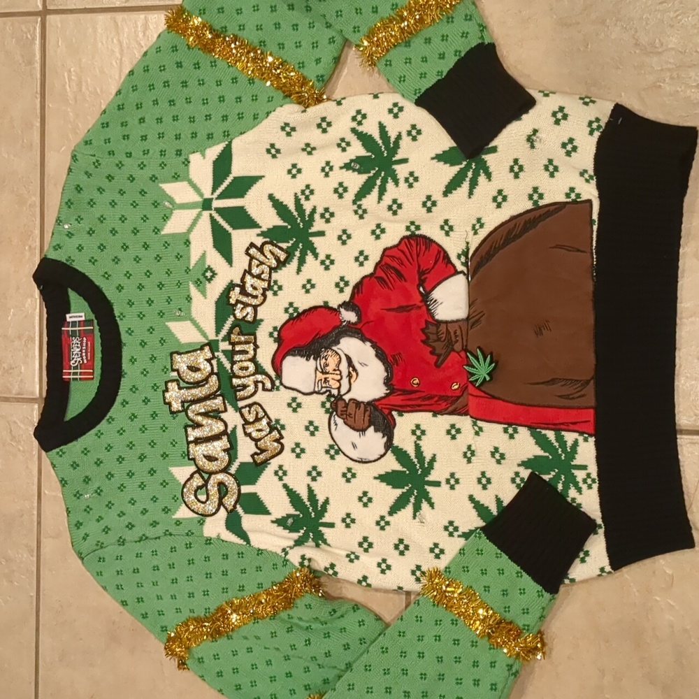Adult Spencer’s  Ugly Christmas Sweater Size Medium